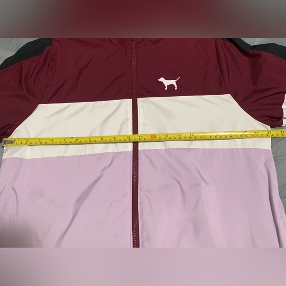 PINK Victoria's Secret Women Burgundy and Lavender Raincoat, XS/S NWOT. - Picture 11 of 12